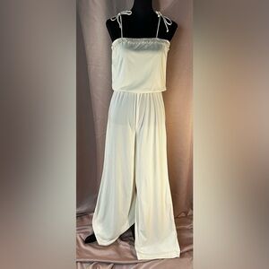 COPY - VINTAGE (1977) Wedding Jumpsuit w/Duster Lace Trim